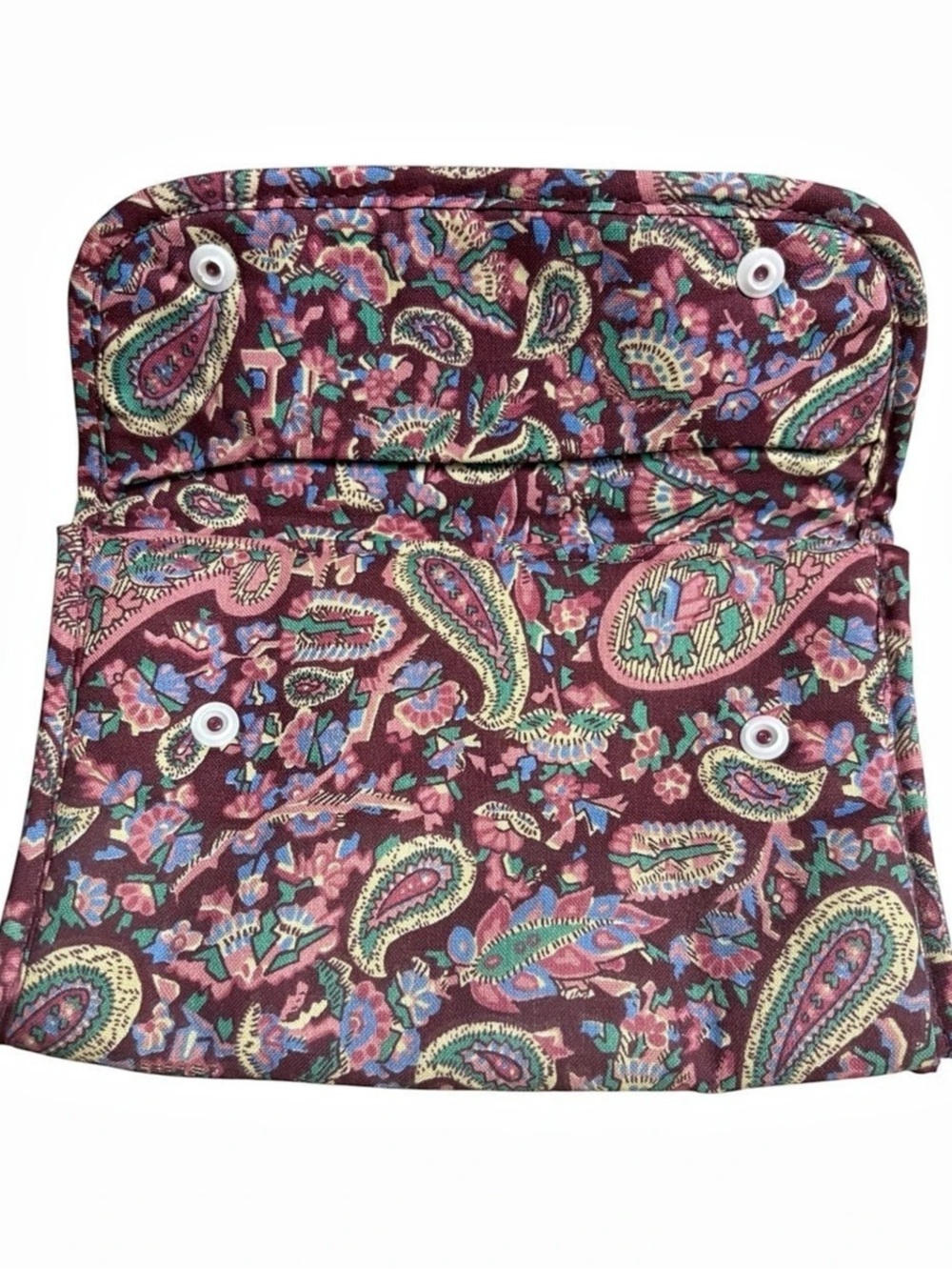 RALPH LAUREN Vintage 90s Paisley Make-Up Clutch in Purple & Multicolor -- PRETTY - Picture 4 of 6